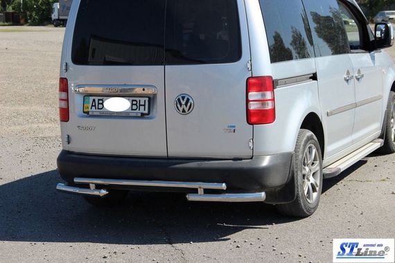 Задня дуга AK003-2 (2 шт., нерж) для Volkswagen Caddy 2004-2010 рр | Зображення 1