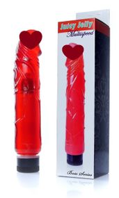 Вібратор Boss Series - Juicy Jelly Multispeed Red, (довжина 22 см, діаметр 4 см) BS6700075 Sex Aura