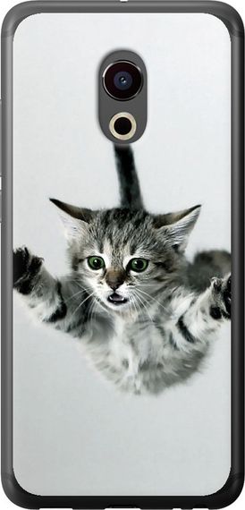 Чехол на Meizu Pro 6 Летящий котёнок "2322u-293-17620"