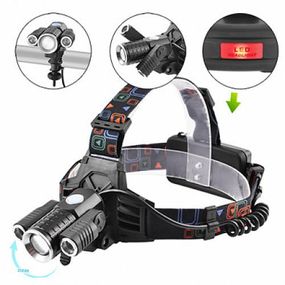 Ліхтар налобний Police W602-T6+2XPE 2x18650, zoom, ЗУ 220V/12V, Box