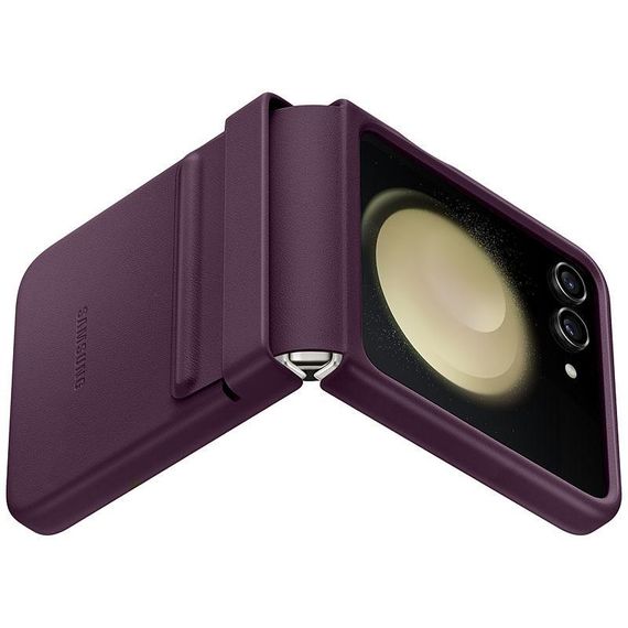 Шкіряний чохол Leather Case (AAA) для Samsung Galaxy Z Flip5 Blue Purple | Зображення 3