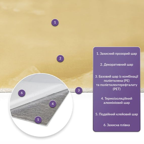 Самоклеюча стінова PET плитка у рулоні600х3000х2мм SW-00002430 | Зображення 1