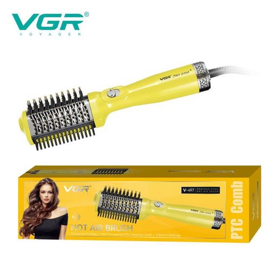 Фен-стайлер VGR V-497 Yellow Professional з іонізацією для створення стильних зачісок (45702-V-497 YELLOW_545) | Зображення 2