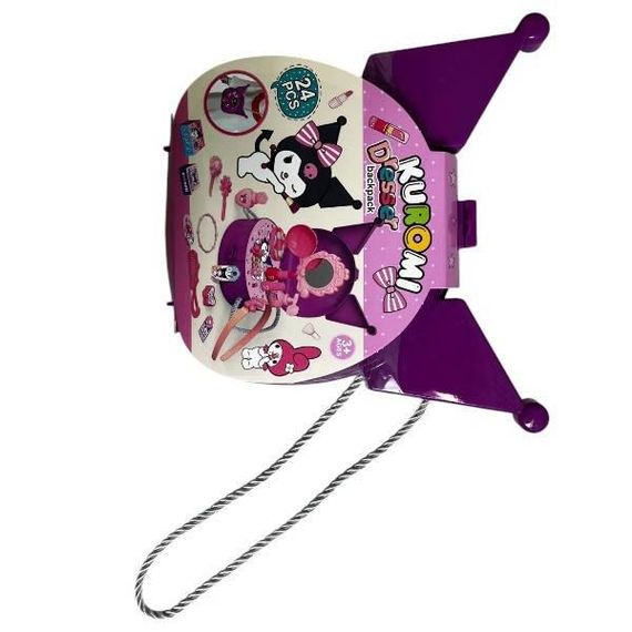 Детский набор сумочка Kuromi 26 предметов Фиолетовый