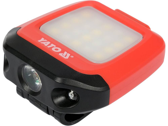 Фонарь налобный диодный 2в1 аккумуляторный USB YATO YT-08598 | Зображення 4