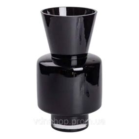 Ваза з кольорового скла для квітів 31 см декоративна ваза для декору та інтер'єру 4 л Чорна HP-10-33