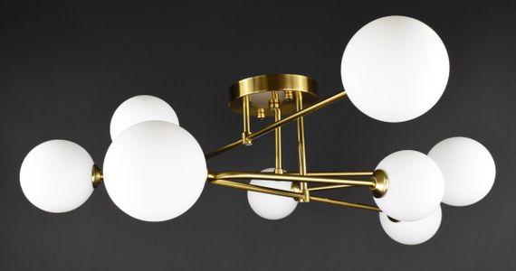 Люстра стельова на 9 лампочок 27926 Латунь 25х90х90 см. | Зображення 1