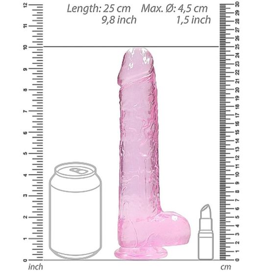 Фалоімітатор - Realrock Dildo 9" Pink Sex Aura | Зображення 1