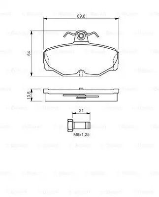 Колодки гальмівні дискові FORD SCORPIO задн.  BOSCH (0986469810) | Зображення 6
