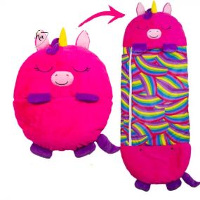 Єдиноріг Дитячий спальний мішок на блискавці 3 в 1 іграшка подушка спальник та вбудована подушка