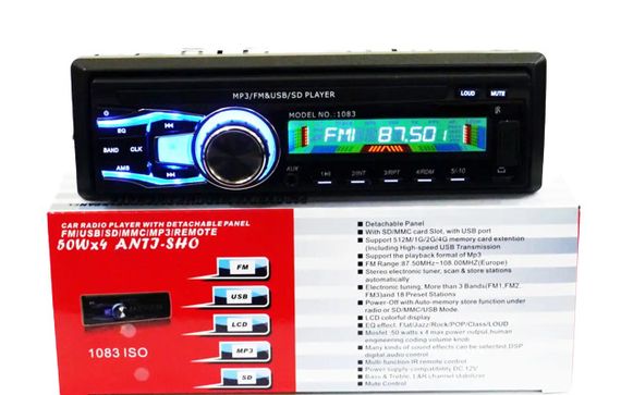 Автомагнитола 1083 1DIN USB 2.0 порт AUX черный (lp-83723_593) | Зображення 3