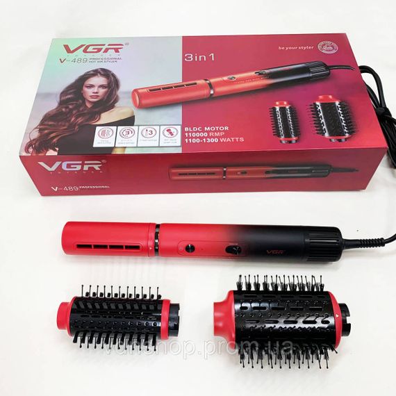 Фен для укладки любых волос, Фен-щетка для гладких волос Фен-брашинг Фен стайлер VZ-17 | Зображення 6