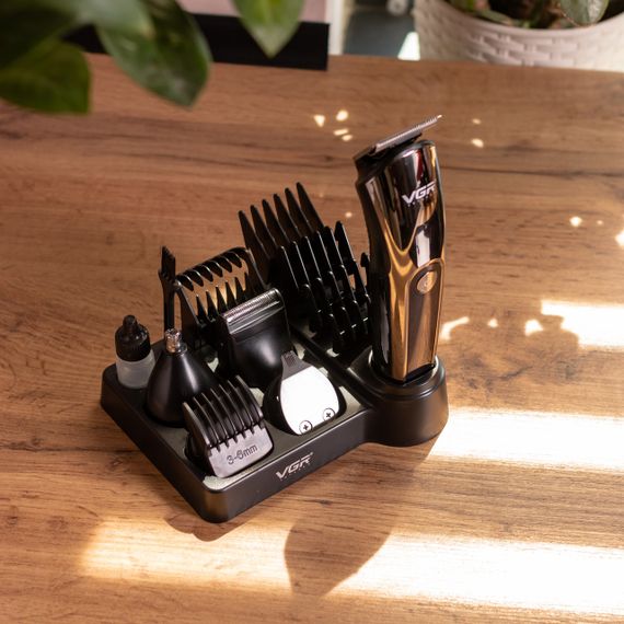 Набор для стрижки волос 5 в 1 машинка, триммер и бритва Vgr V-107 | Зображення 7
