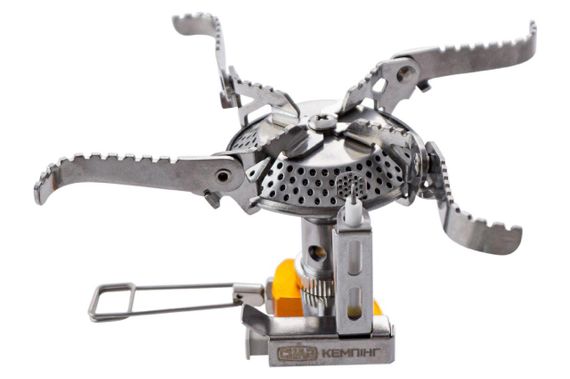 Портативная газовая горелка для кемпинга Мини складная с пьезоподжигом 70*58*81мм СИЛА | Зображення 1