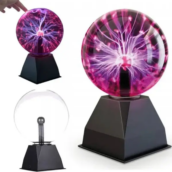 Плазмова куля 4 дюйми, інтерактивний світильник, декоративна куля нічник для прихильників магії | Зображення 3