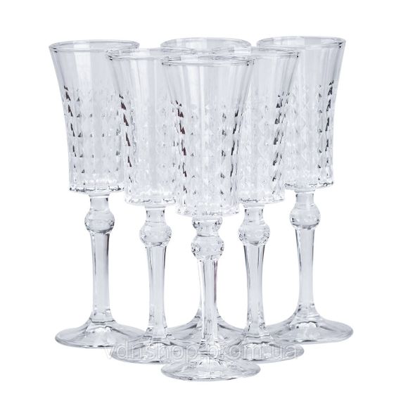 Набір келихів для шампанського 6 шт по 150 мл прозорий HP4156