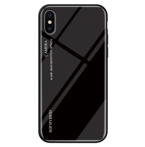 Чехол бампер Primo Gradient Glass для Apple iPhone X / Xs - Black | Зображення 1