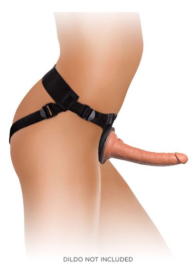Крепление для страпона вакуумное Pipedream King Cock Elite Body Dock на ремнях, коричневое с черным sexstyle | Зображення 3