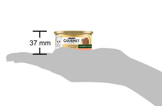Влажный корм Purina GOURMET GOLD для взрослых котов, лосось 85г | Зображення 3