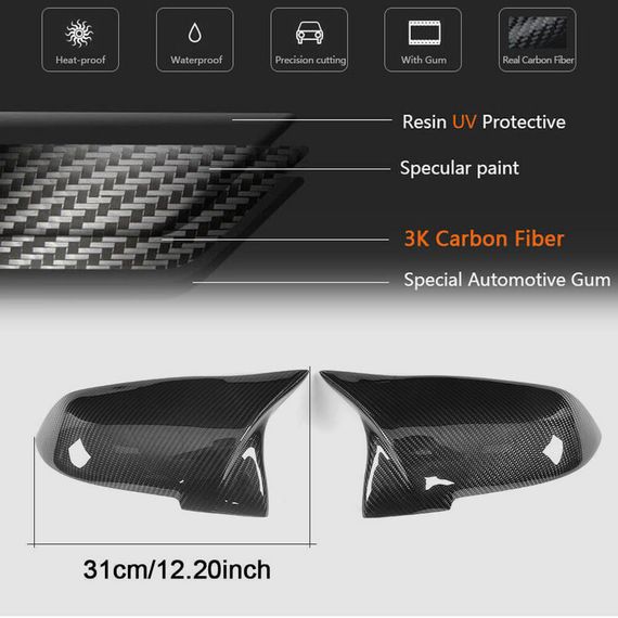 Кришки дзеркал V1 (Карбон) для BMW 1 серія F20/21 2011-2019 рр | Зображення 5