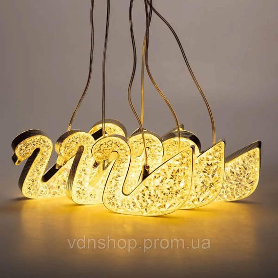 Гірлянда штора з фігурками Сваровскі 3 метри 6 ламп тепле жовте світло 6L3MSWA | Зображення 7