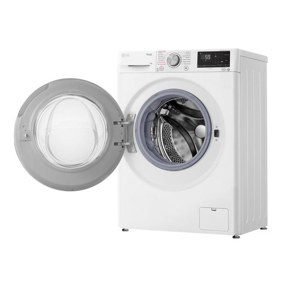 Пральна машина LG  фронтальна, 7кг, 1200, A+++, 48см, дисплей, пара, інвертор, білий (F2V5HS1WW) | Зображення 3