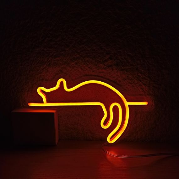 Неоновий світильник Киця на Полиці 400х212 acr-n000085 | Зображення 1