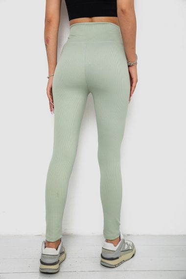 Лосины однотонные в рубчик  -уценка, цвет оливковый, 238R606-U-2 | Зображення 3