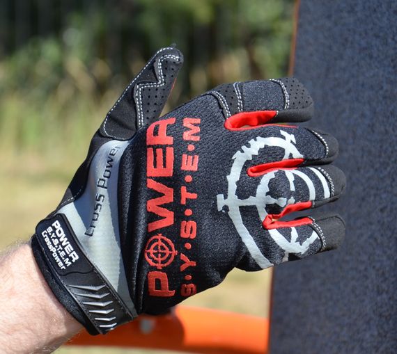 Рукавички для кросфіту з довгим пальцем Power System PS-2860 Cross Power Black/Red S | Зображення 4