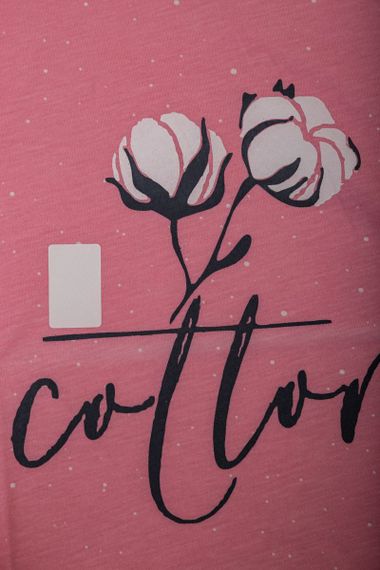 Пижама женская с принтом  -уценка, цвет розовый, 243R7060-U-12 | Зображення 5