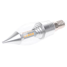 Лампа светодиодная LED 5W E14 WW C37 Silver СН 220V