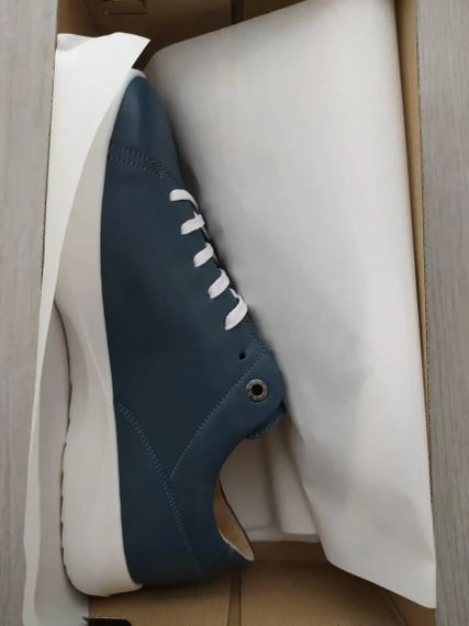 Кожаные кеды синего цвета 40 размер! Легкие кеды благодаря ЭВА подошве | Зображення 7