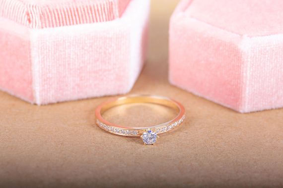 Женское кольцо из красного золота 18.5 | Зображення 7