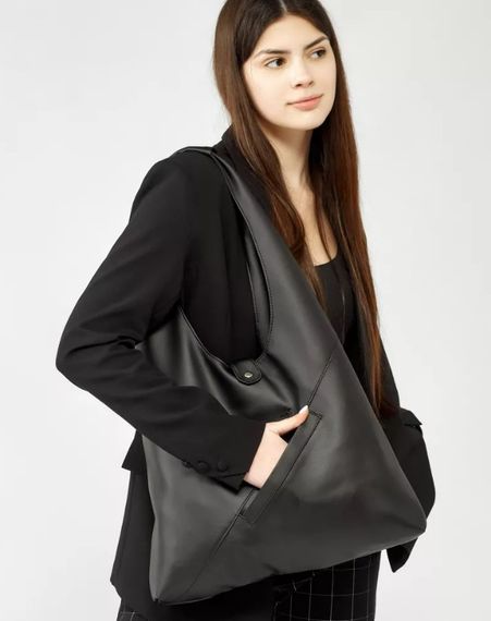 Сумка жіноча Sambag HOBO M чорний 35 х 40 х 8 см (53200001) | Зображення 4