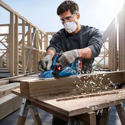 Электрорубанок Bosch GHO 185-LI, 18В, 82мм, строгание до 2.6мм, паз до 9мм (без АКБ и ЗУ) (0.601.5B5.021) | Зображення 4