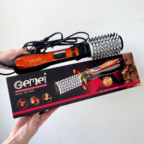 Фен-браш Geemy GM-4828 з 3 насадками (Золотий)