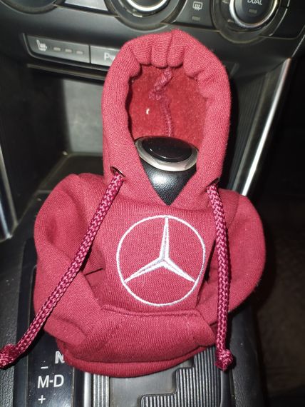 Чохол кофта Худі аксесуар на КПП  Car Hoodie мерседес Mercedes бордовий подарунок автомобілісту 10070