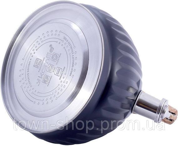 Чайник Kamille Whistling Kettle Black 3л из нержавеющей стали со свистком, черный KM-1076 | Зображення 5