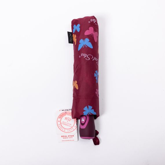 Парасолька напівавтомат з принтом міцна з поліестеру діаметр 97 см Червона HP-23-2R | Зображення 4