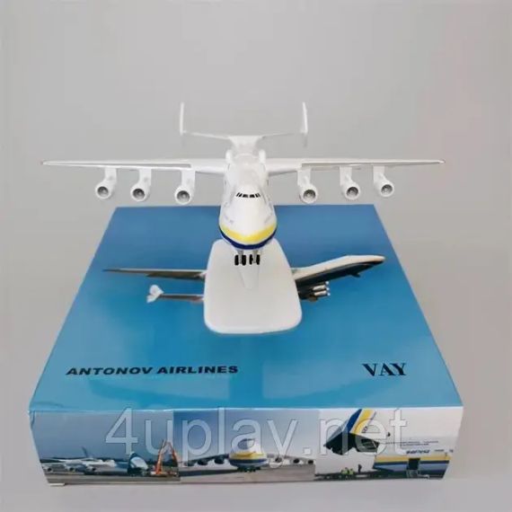 Модель самолета Ан-225 "Мрия" 1:400 коллекционная, цельная, металлическая с подставкой | Зображення 5