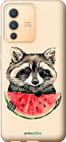 Чохол на Vivo V23 Єнотик з кавуном "4605u-2642-2448"