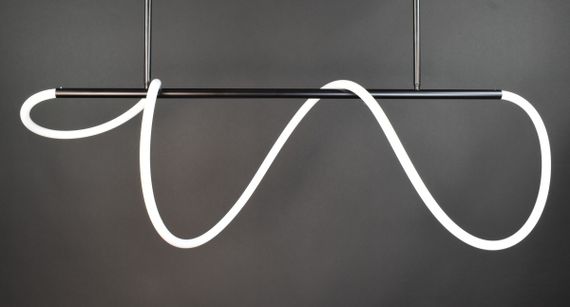 Люстра світлодіодна стельова LED світильник для квартири на стелю лед 27734 Чорний 54-84х35х120 см. | Зображення 1