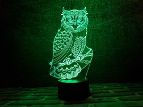 Сменная пластина для 3D светильников "Сова 3" 3DTOYSLAMP
