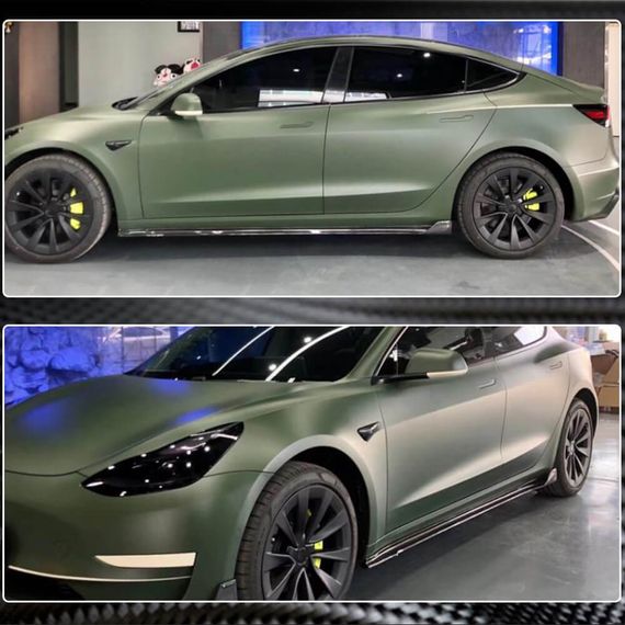 Накладки на Пороги V2 (2017-2023, Карбон) для Tesla Model 3 2017- гг | Зображення 5