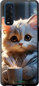 Чохол на Oppo Find X2 Білий кіт "5646b-1891-2448"