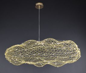 Люстра світлодіодна підвісна LED світильник для квартири на стелю лед 27654 Золото 25-200х45х100 см.