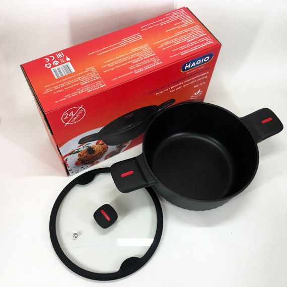 Каструля Magio MG-1171 Лита антипригарна 5л 24 см KC-55 | Зображення 5