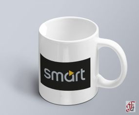 Чашка с принтом авто логотип  Smart  (02010102017)