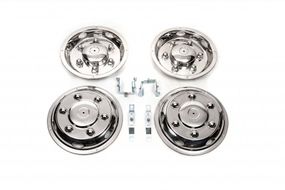 Колпаки из нержавейки Эксклюзив V2 (2 катковые, 4 шт) для Mercedes Sprinter W907/W910 2018- гг