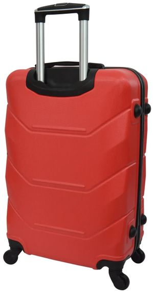 Набір валіз Bonro 2019 2 шт пластикові дорожні на колесах червоний (42401077) | Зображення 3